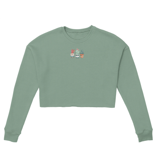 Personalisierter Damen Cropped Pullover mit eigenem Design