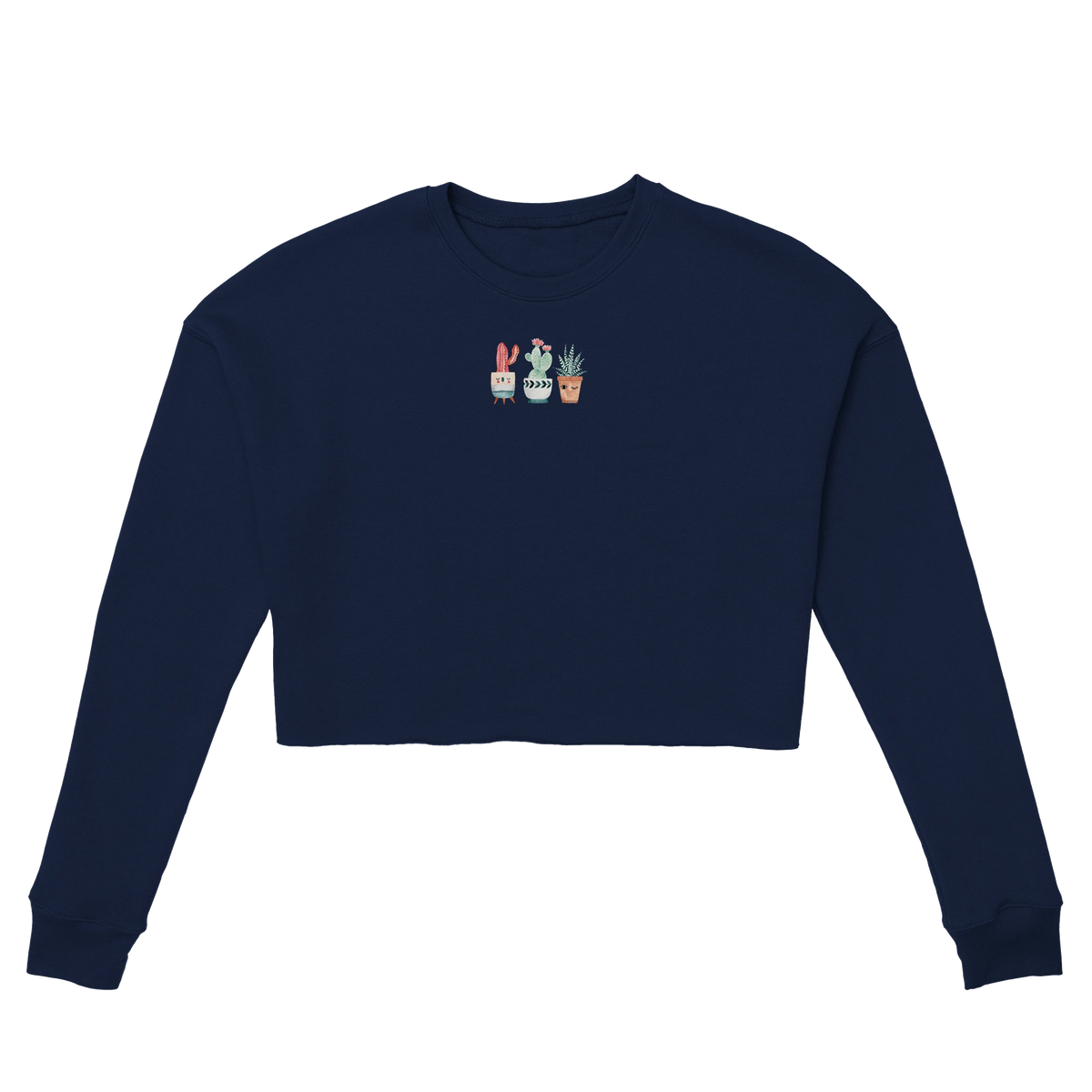 Cropped Pullover in heller Farbvariante mit individuellem Motiv