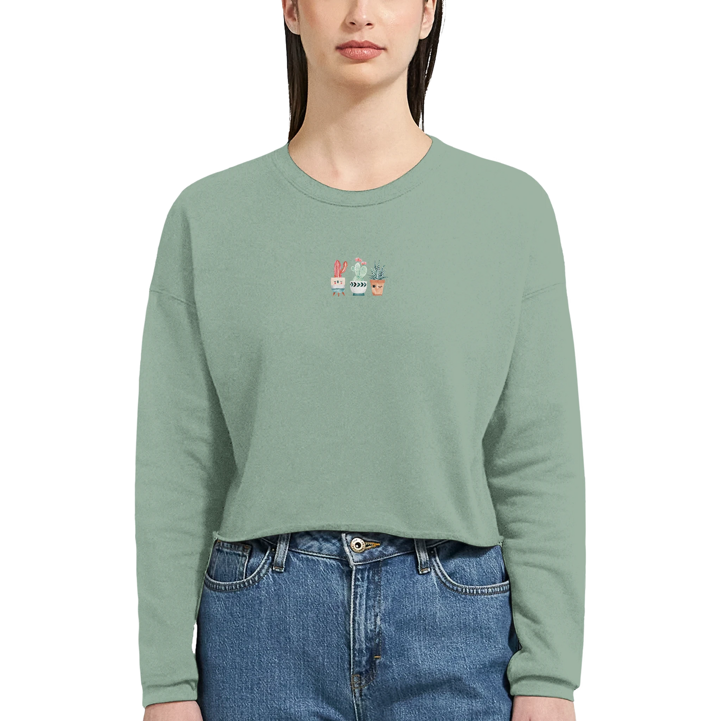 Farbauswahl des personalisierten Damen Cropped Pullovers